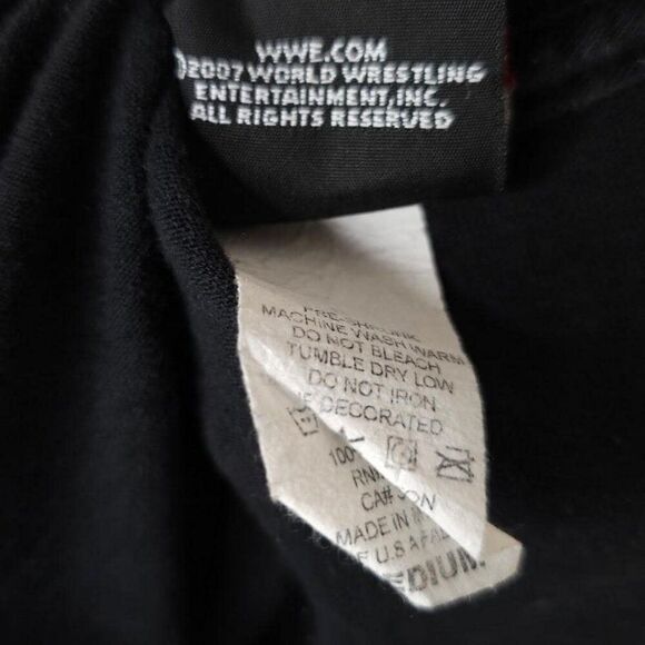 Vintage WWE Raw T Shirt Mens Size Medium Black Y2K 2007 John Cena Triple H - Picture 7 of 8